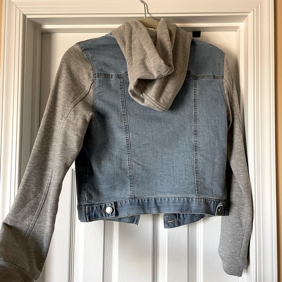 Jean Sweatshirt Jacket with hood - Picture 2 of 4